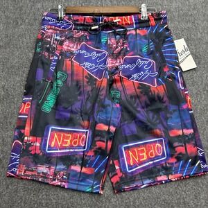 Drill Clothing Drawstring Shorts Size Small Fresh Prints Neon Casino Mens